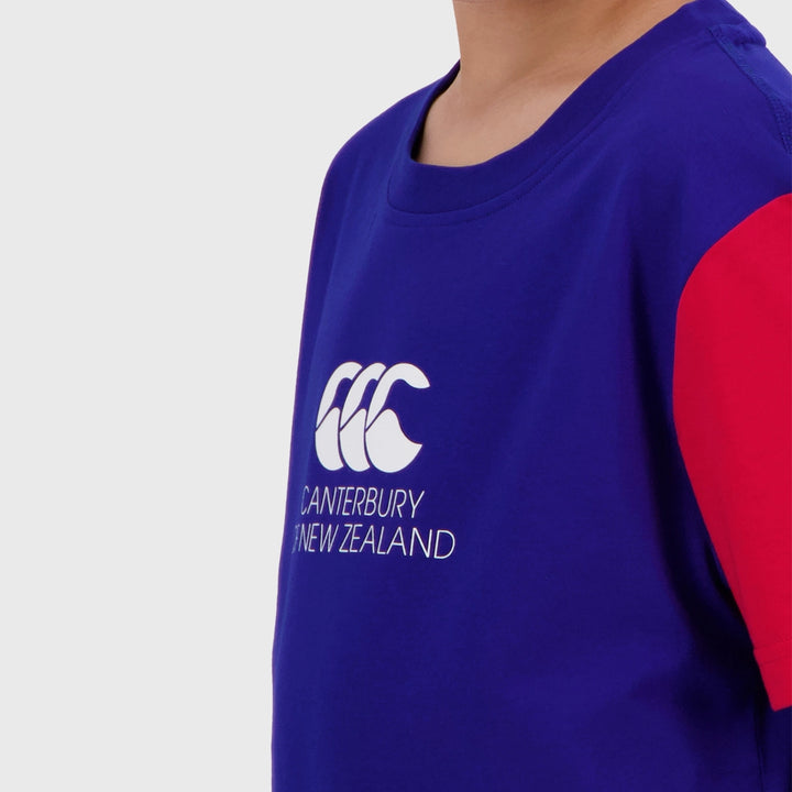 Canterbury Kid's Legends Tee Royal Blue/Red - Rugbystuff.com