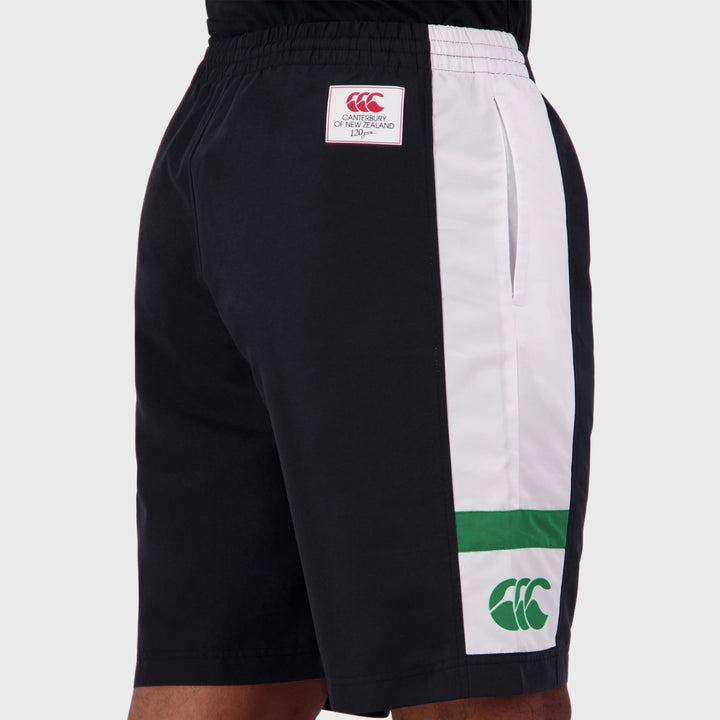 Canterbury Men's Legends Panel Shorts Black/Green - Rugbystuff.com