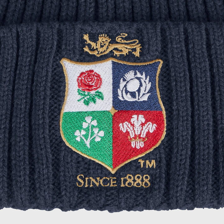 Canterbury British & Irish Lions Knitted Beanie Hat Navy - Rugbystuff.com