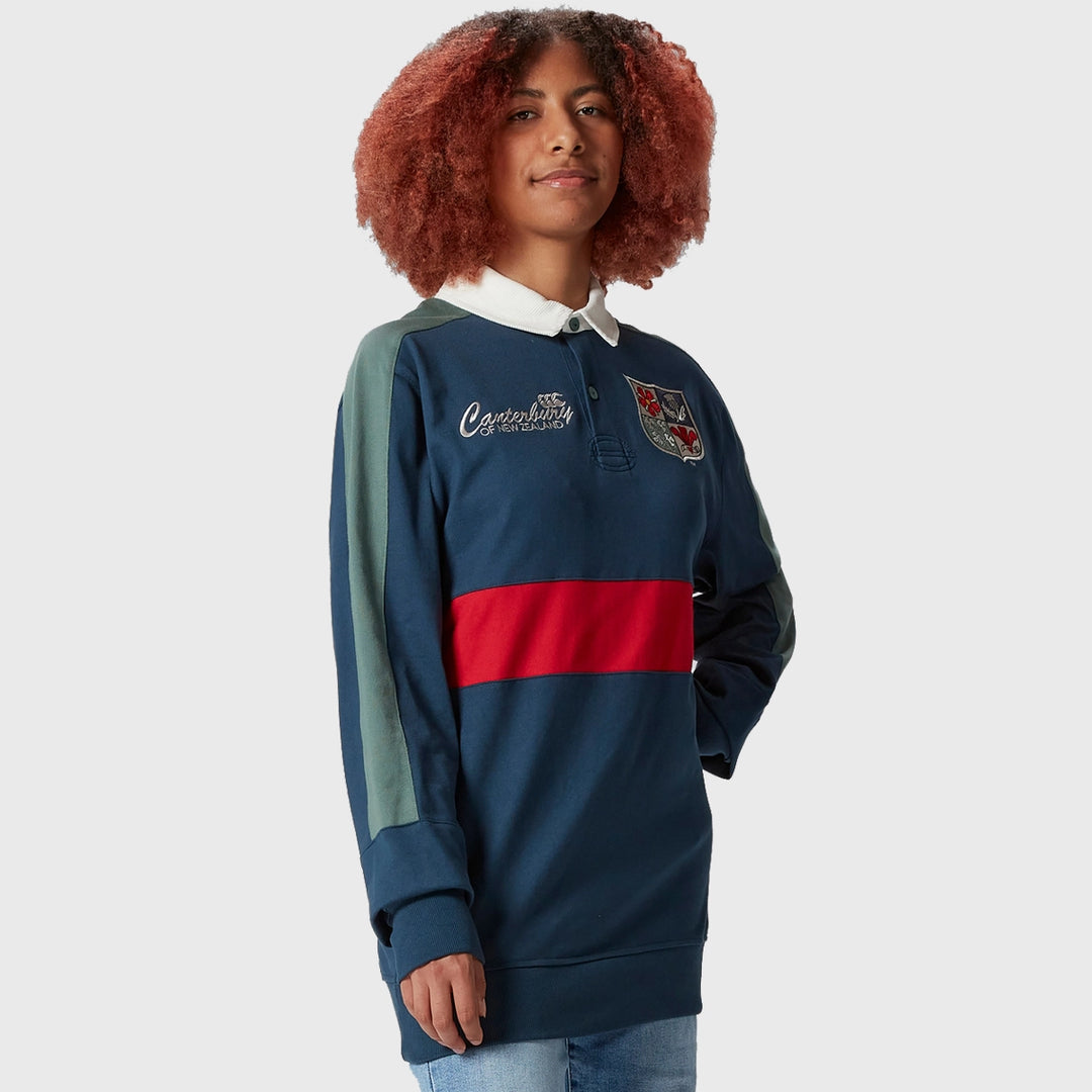 Canterbury British & Irish Lions Heritage Long Sleeve Rugby Shirt Navy - Rugbystuff.com