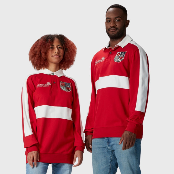 Canterbury British & Irish Lions Heritage Long Sleeve Rugby Shirt Red - Rugbystuff.com