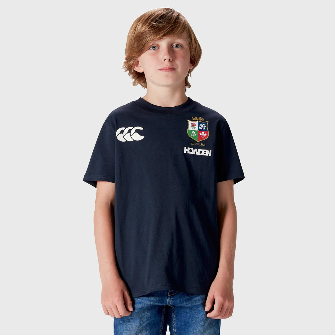 Canterbury British & Irish Lions Kid's Cotton Tee Navy - Rugbystuff.com