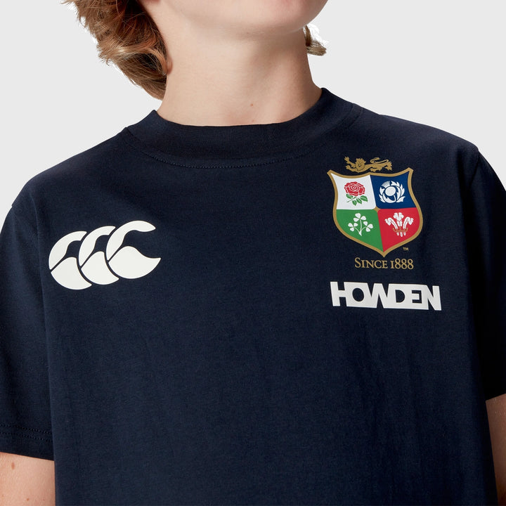 Canterbury British & Irish Lions Kid's Cotton Tee Navy - Rugbystuff.com