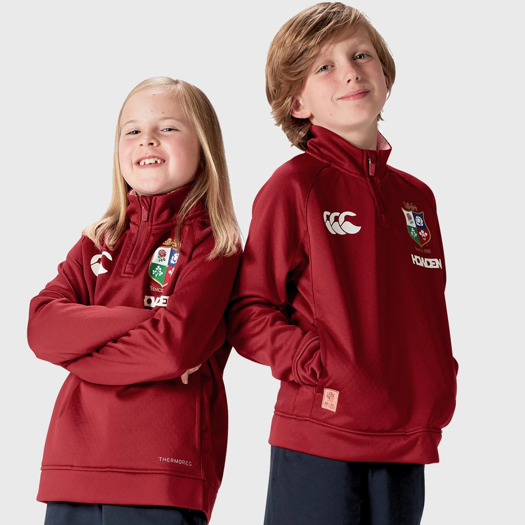 Canterbury British & Irish Lions Kid's 1/4 Zip Fleece Red - Rugbystuff.com