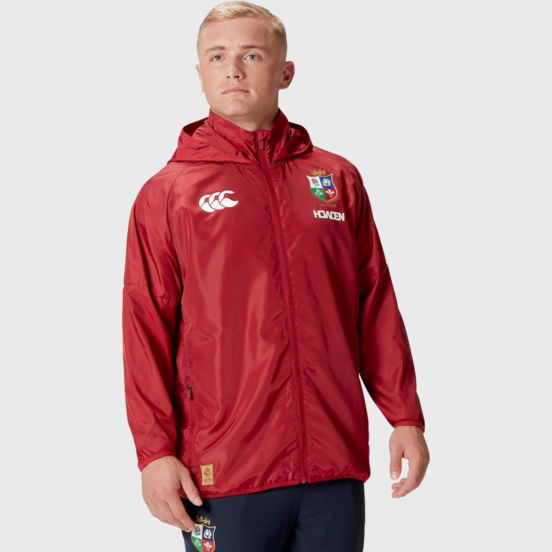 Canterbury British & Irish Lions Men's Lightweight Rain Jacket Red - Rugbystuff.com