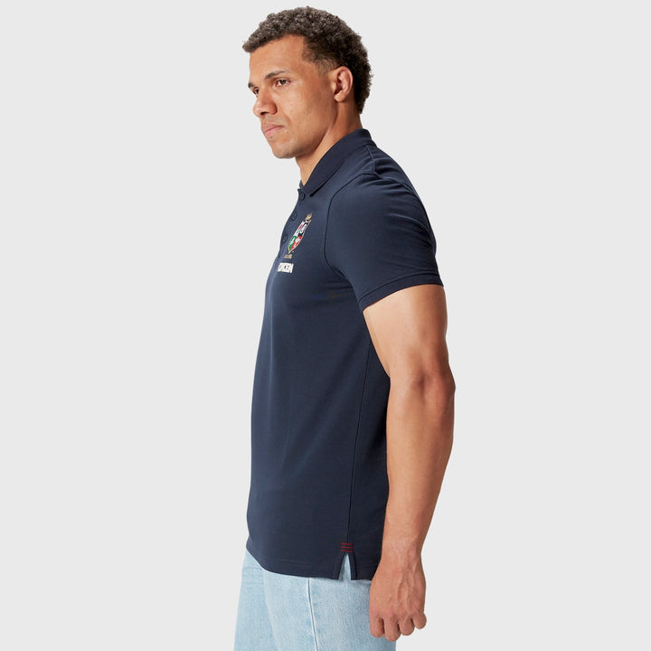 Canterbury British & Irish Lions Men's Pique Polo Shirt Navy - Rugbystuff.com