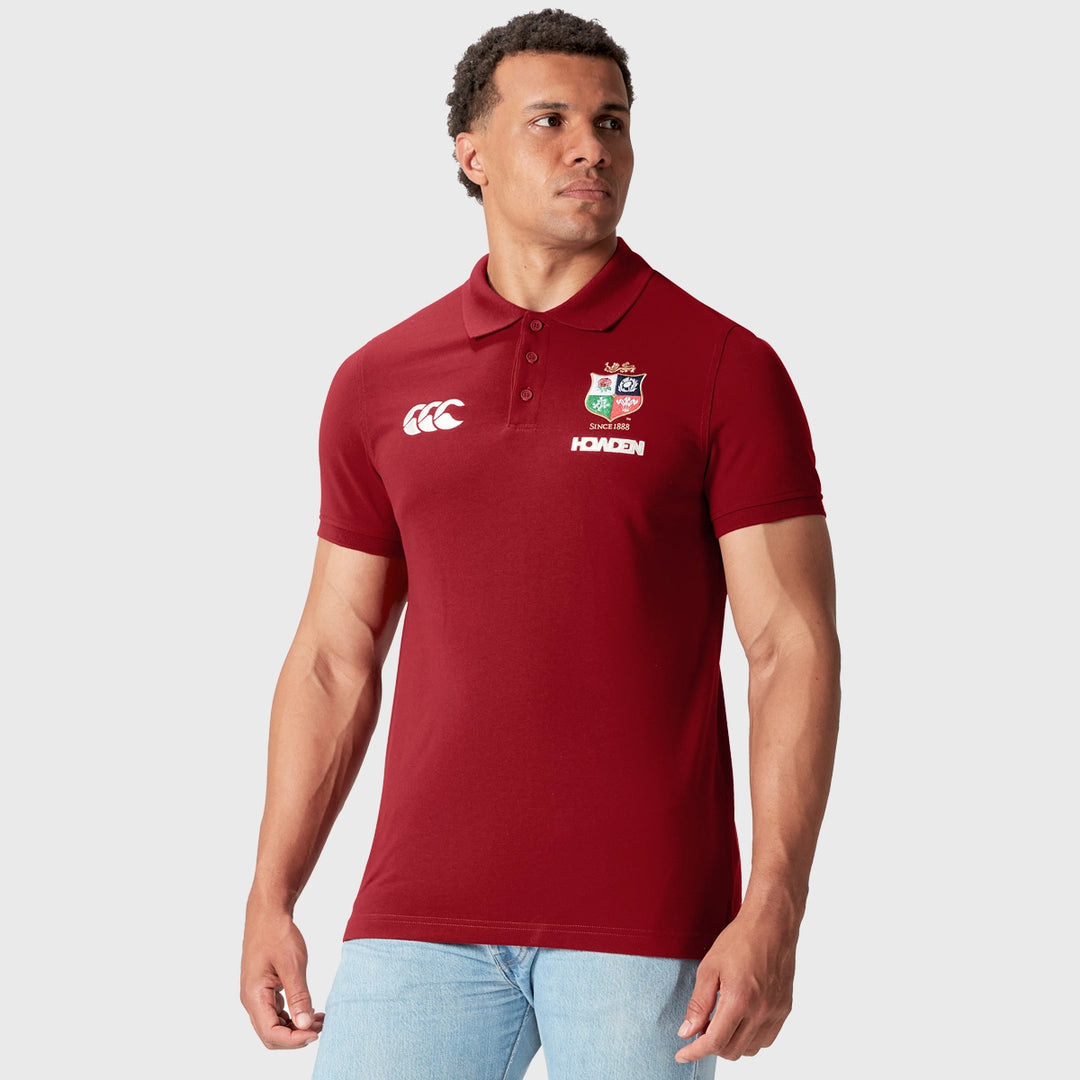 Canterbury British & Irish Lions Men's Pique Polo Shirt Red - Rugbystuff.com