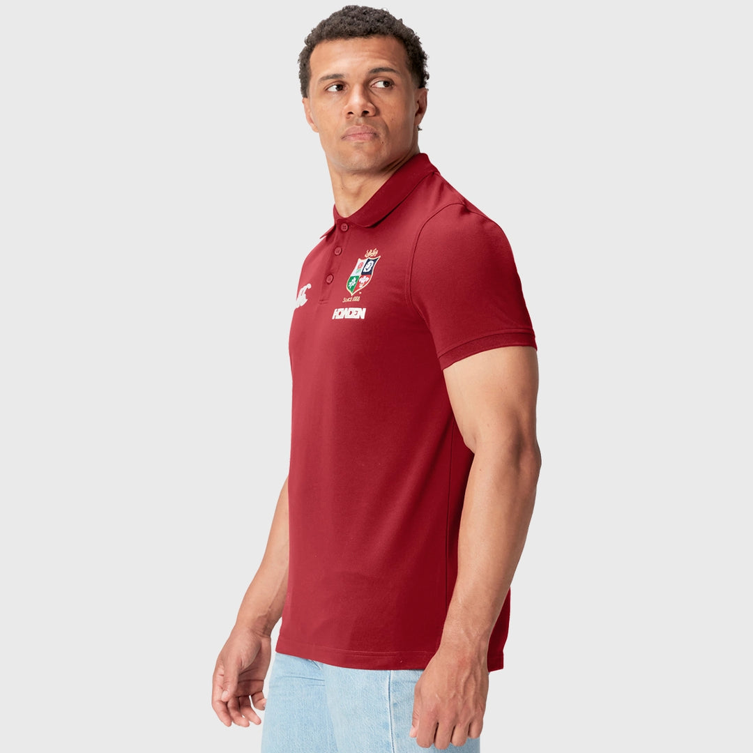 Canterbury British & Irish Lions Men's Pique Polo Shirt Red - Rugbystuff.com