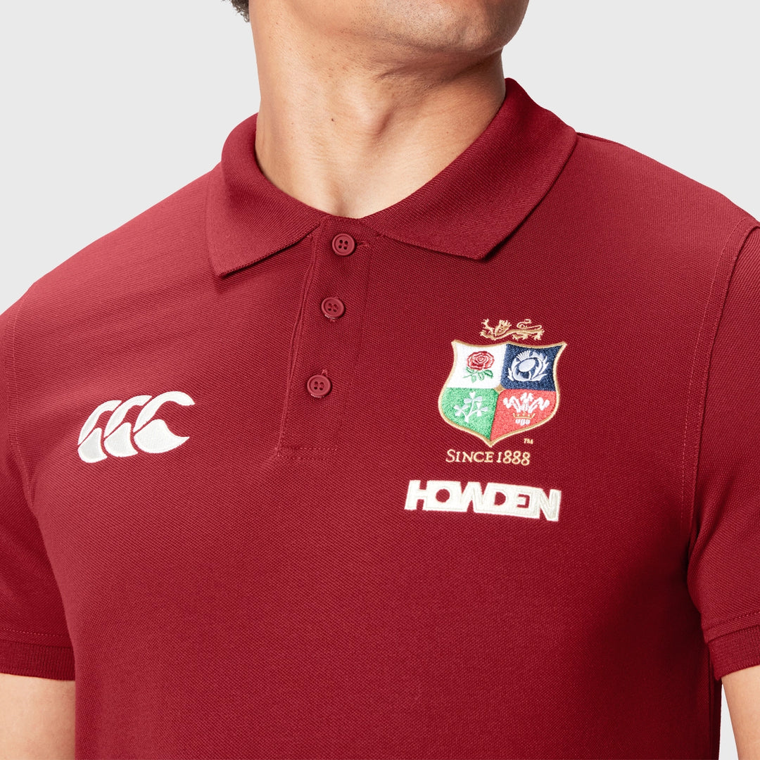 Canterbury British & Irish Lions Men's Pique Polo Shirt Red - Rugbystuff.com