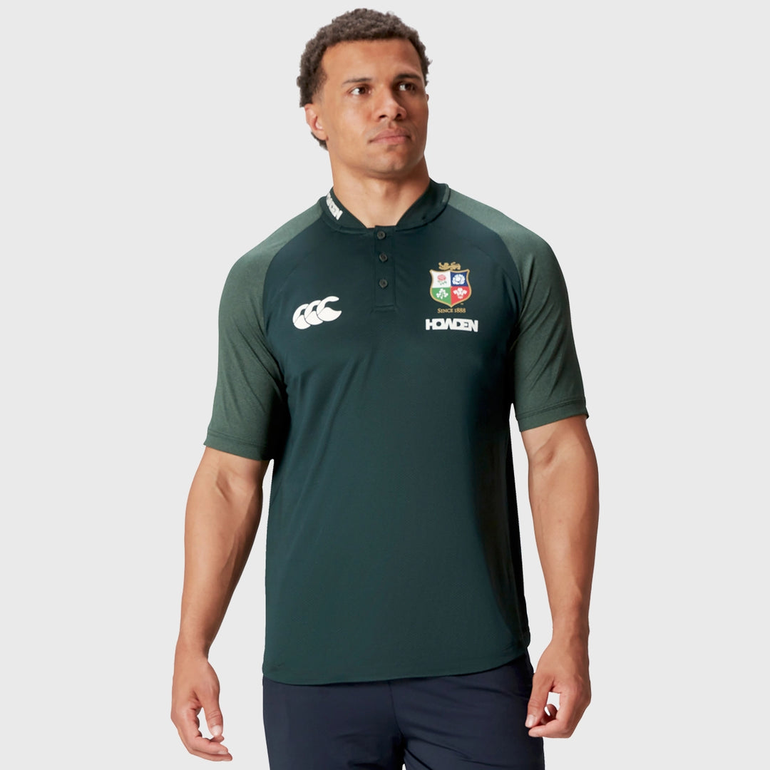 Canterbury British & Irish Lions Men's Poly Polo Shirt Green - Rugbystuff.com