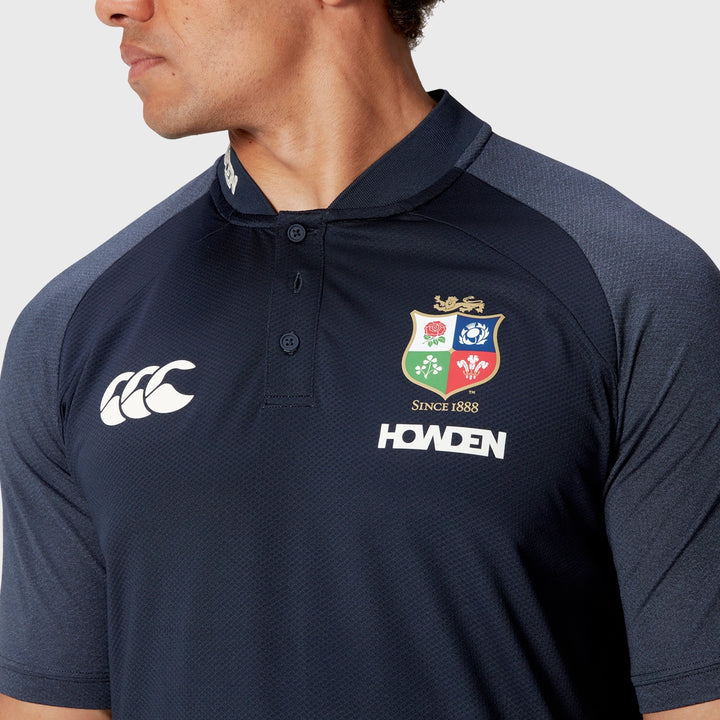 Canterbury British & Irish Lions Men's Poly Polo Shirt Navy - Rugbystuff.com