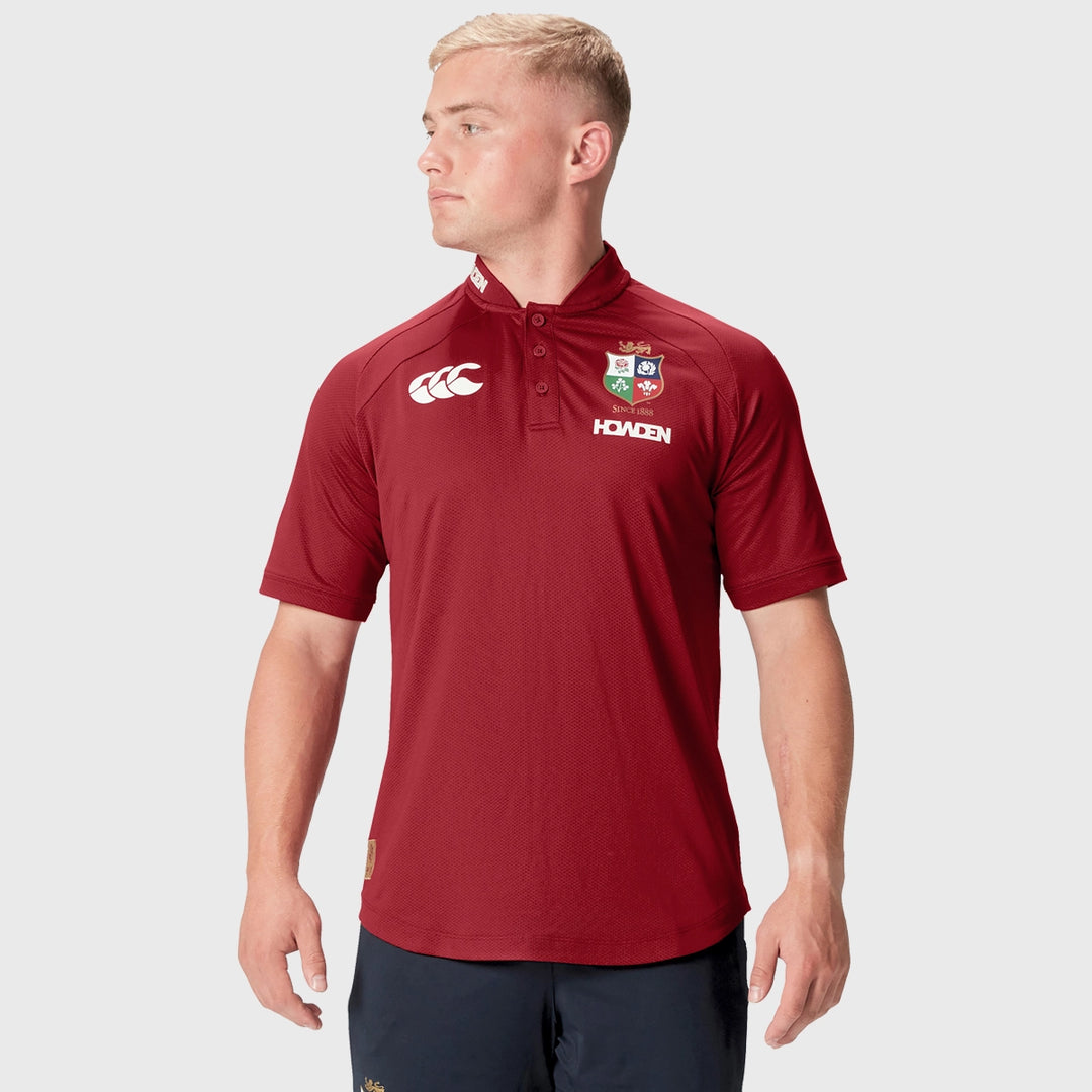 Canterbury British & Irish Lions Men's Poly Polo Shirt Red - Rugbystuff.com