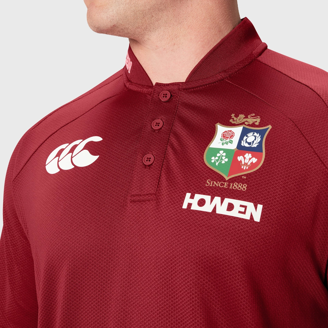 Canterbury British & Irish Lions Men's Poly Polo Shirt Red - Rugbystuff.com