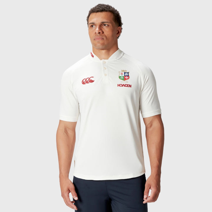 Canterbury British & Irish Lions Men's Poly Polo Shirt White - Rugbystuff.com