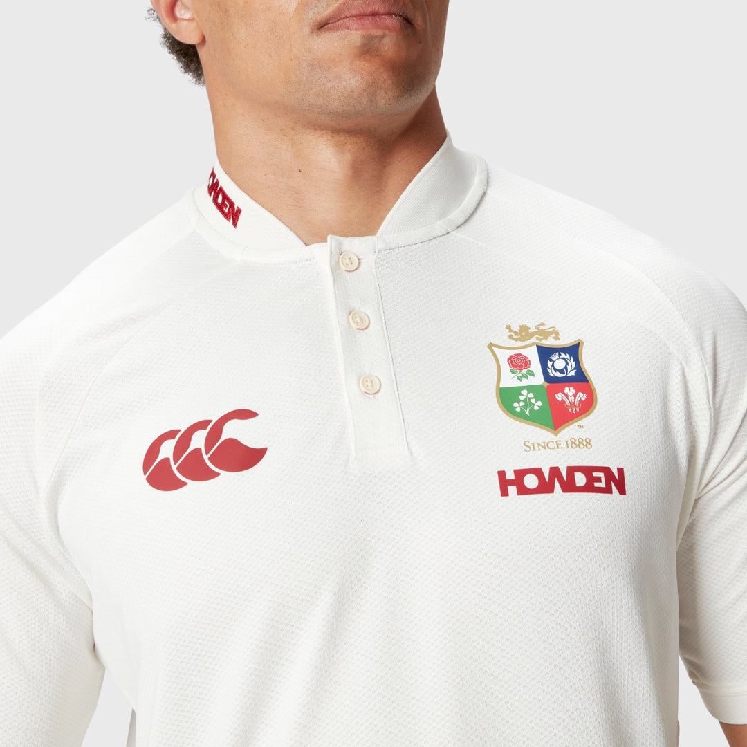 Canterbury British & Irish Lions Men's Poly Polo Shirt White - Rugbystuff.com