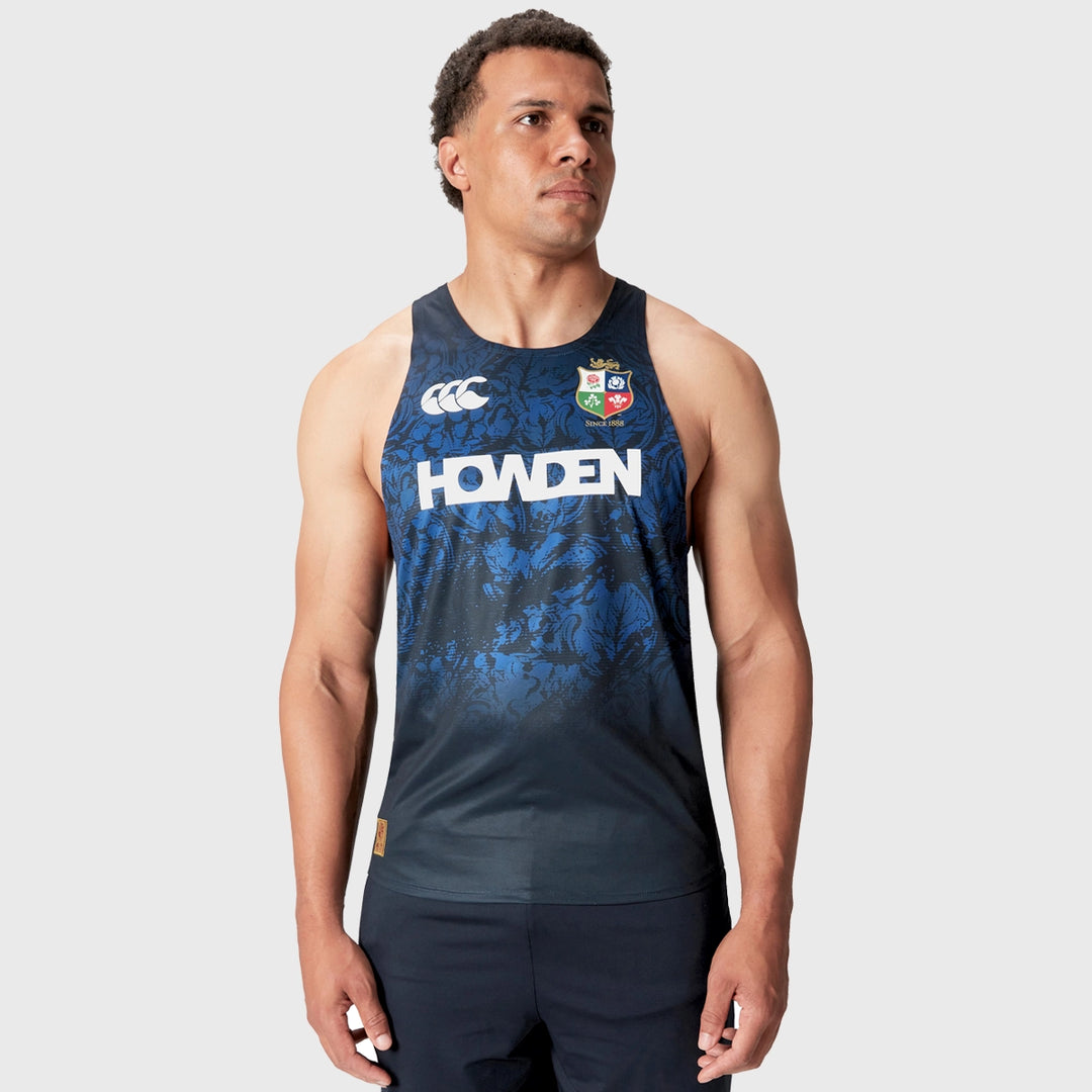 Canterbury British & Irish Lions Men's Poly Singlet Navy - Rugbystuff.com