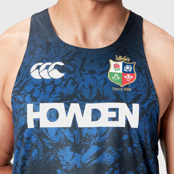 Canterbury British & Irish Lions Men's Poly Singlet Navy - Rugbystuff.com