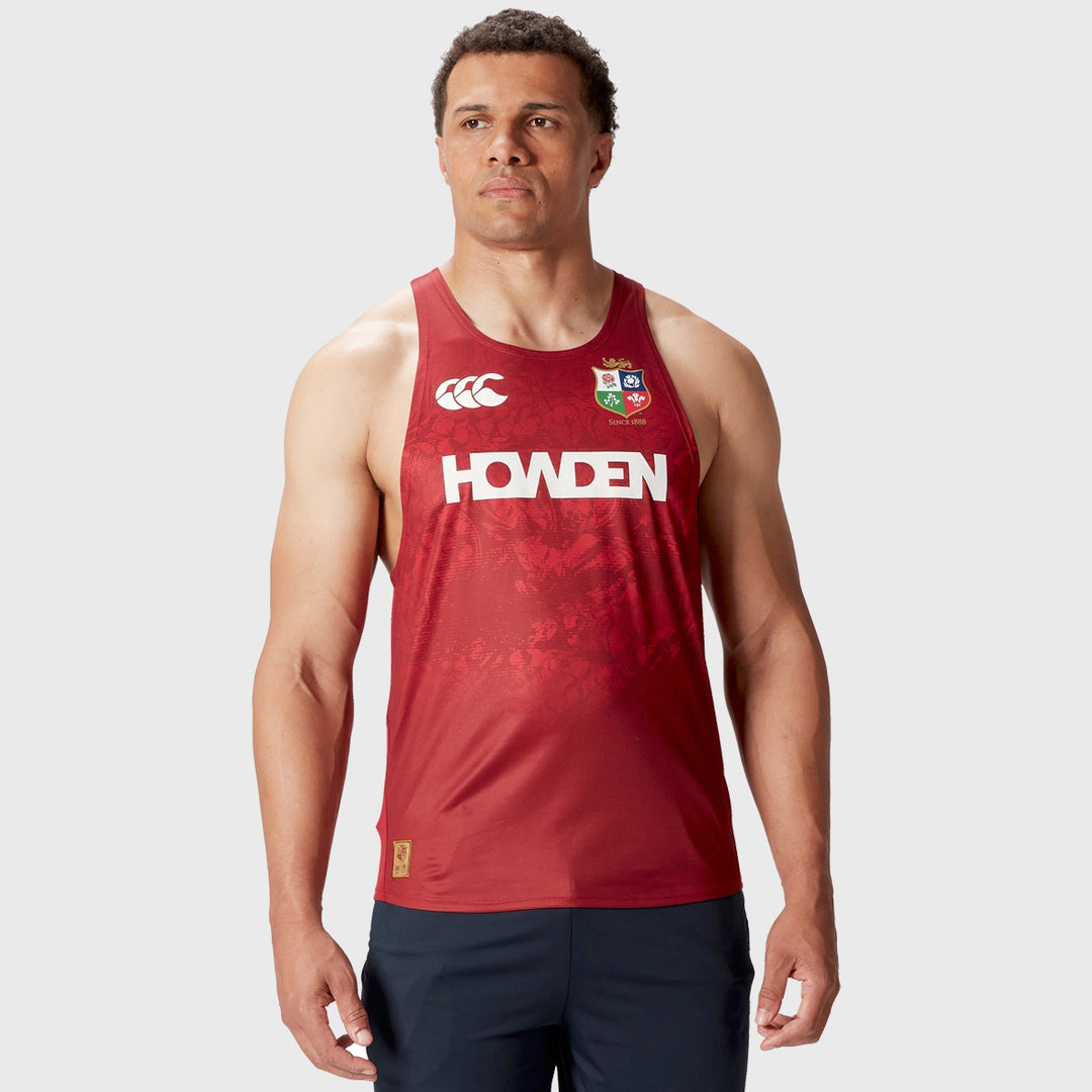 Canterbury British & Irish Lions Men's Poly Singlet Red - Rugbystuff.com