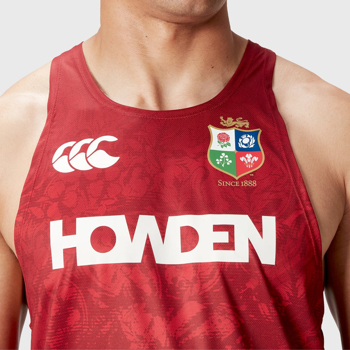 Canterbury British & Irish Lions Men's Poly Singlet Red - Rugbystuff.com