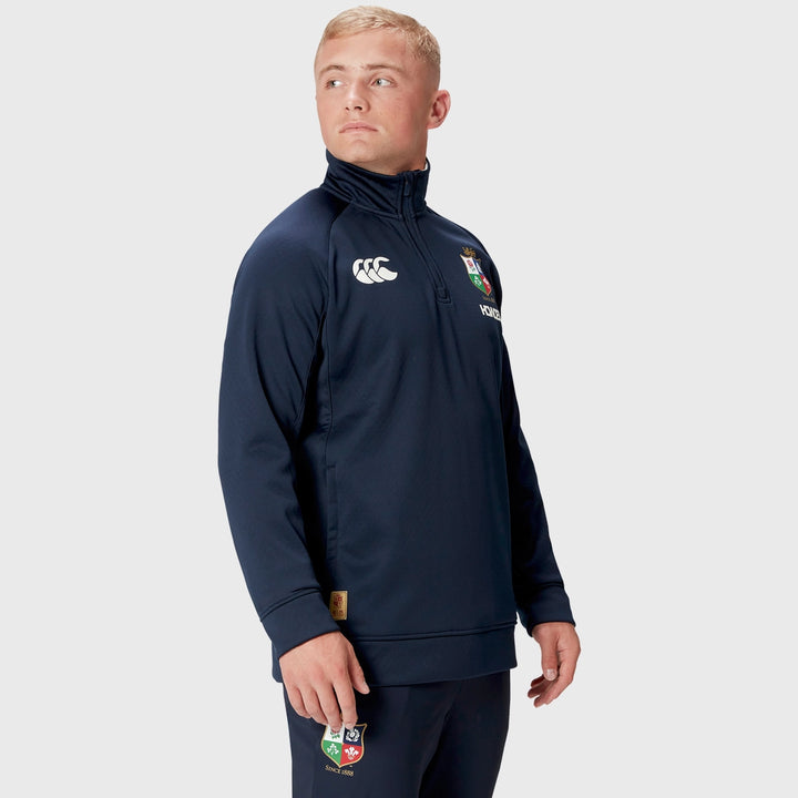 Canterbury British & Irish Lions Men's 1/4 Zip Fleece Navy - Rugbystuff.com