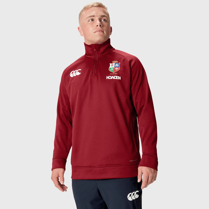 Canterbury British & Irish Lions Men's 1/4 Zip Fleece Red - Rugbystuff.com