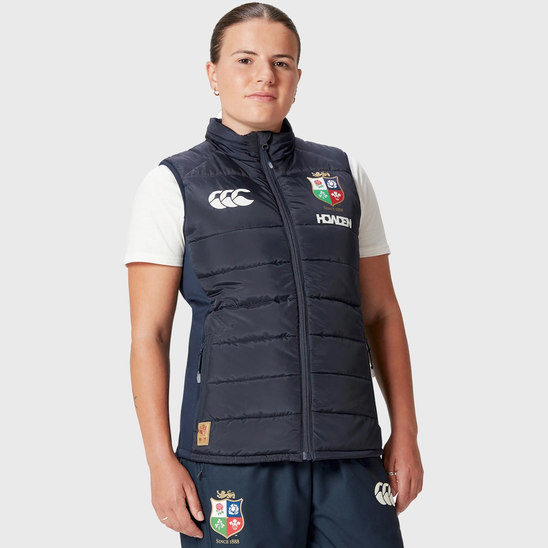 Canterbury British & Irish Lions Women's Microlight Gilet Navy - Rugbystuff.com