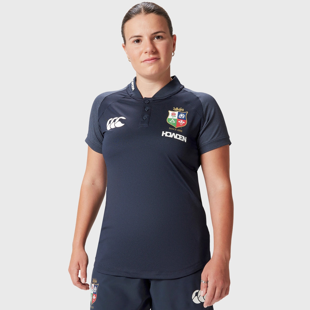 Canterbury British & Irish Lions Women's Poly Polo Shirt Navy - Rugbystuff.com