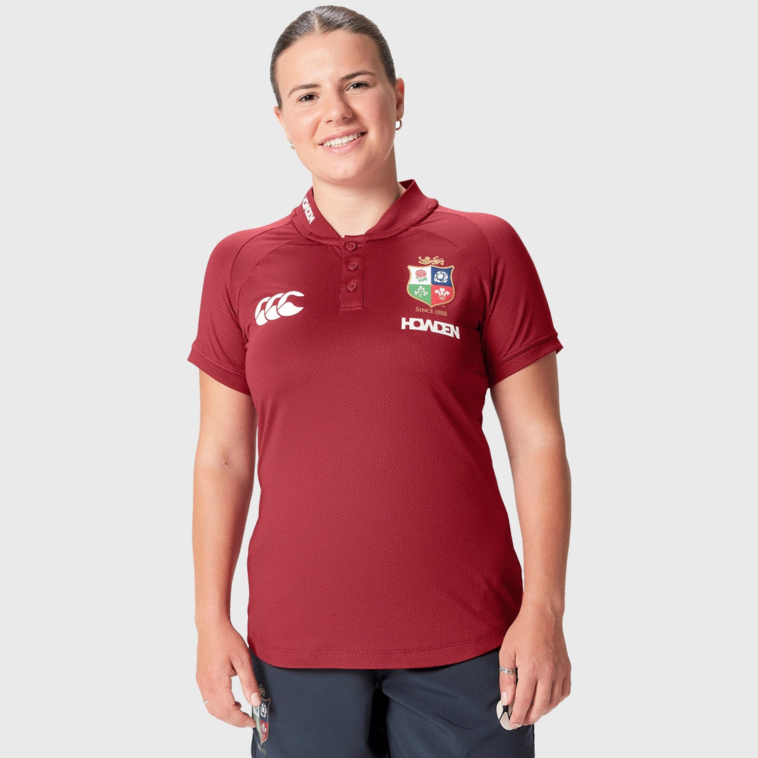 Canterbury British & Irish Lions Women's Poly Polo Shirt Red - Rugbystuff.com