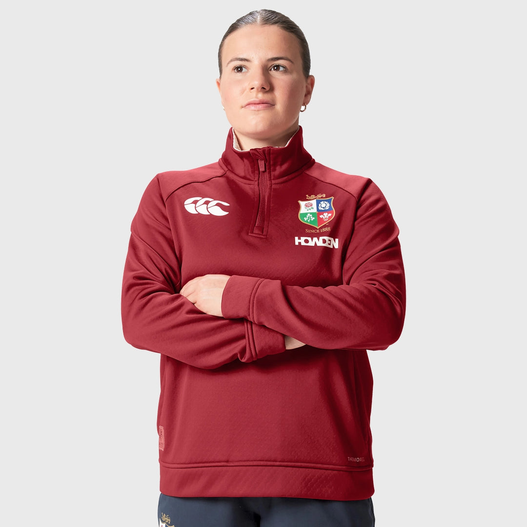 Canterbury British & Irish Lions Women's 1/4 Zip Fleece Red - Rugbystuff.com