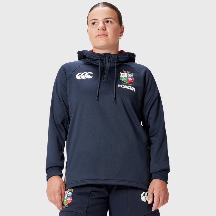 Canterbury British & Irish Lions Women's 1/4 Zip Hoody Navy - Rugbystuff.com