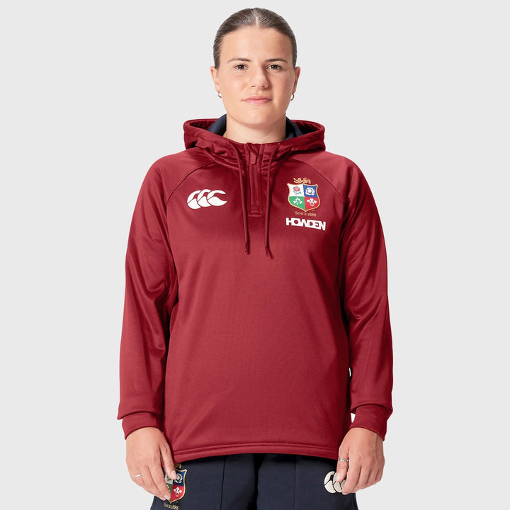 Canterbury British & Irish Lions Women's 1/4 Zip Hoody Red - Rugbystuff.com