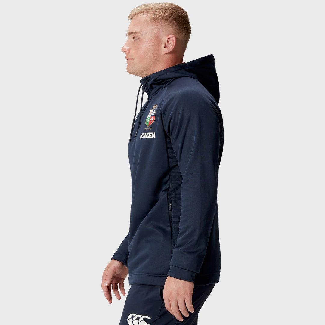 Canterbury British & Irish Lions Men's 1/4 Zip Hoody Navy - Rugbystuff.com