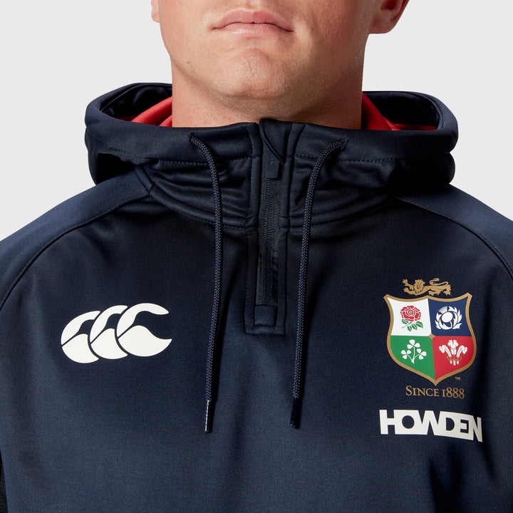 Canterbury British & Irish Lions Men's 1/4 Zip Hoody Navy - Rugbystuff.com