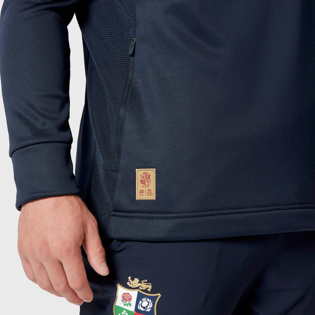 Canterbury British & Irish Lions Men's 1/4 Zip Hoody Navy - Rugbystuff.com