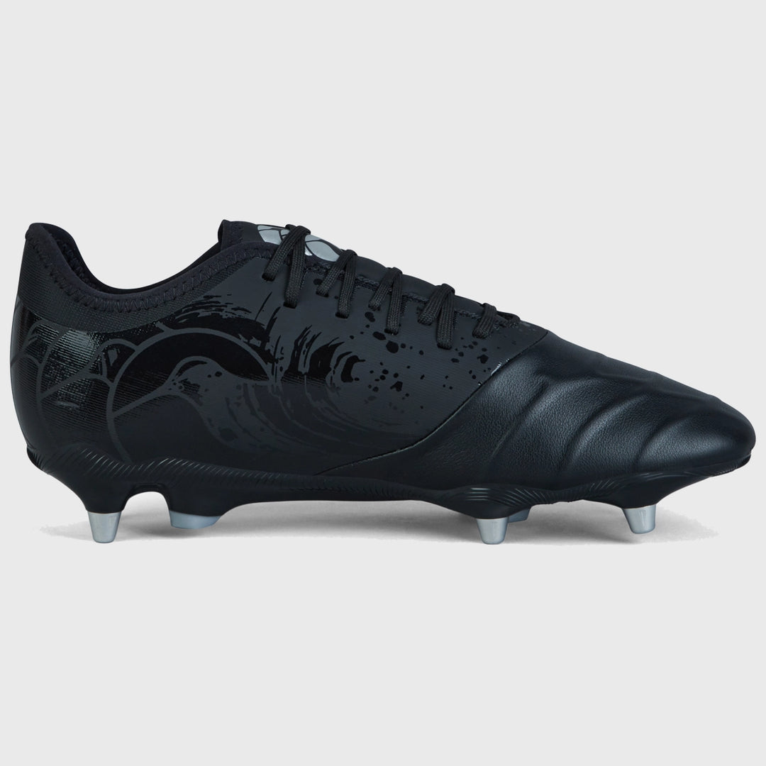 Canterbury Phoenix Genesis Pro SG Rugby Boots Black/Silver - Rugbystuff.com