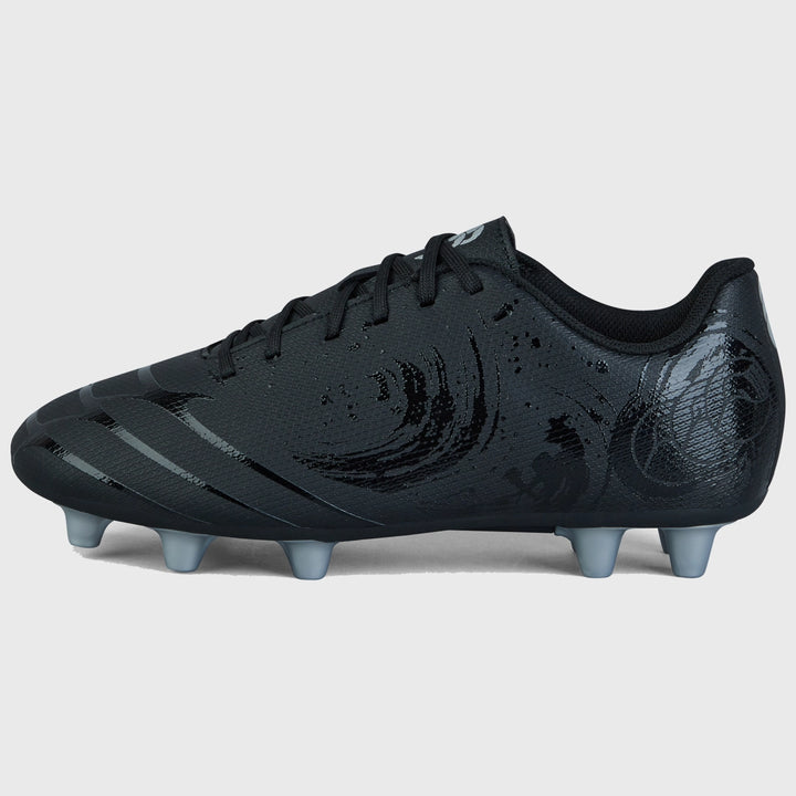 Canterbury Phoenix Genesis Team FG Junior Rugby Boots Black/Silver - Rugbystuff.com