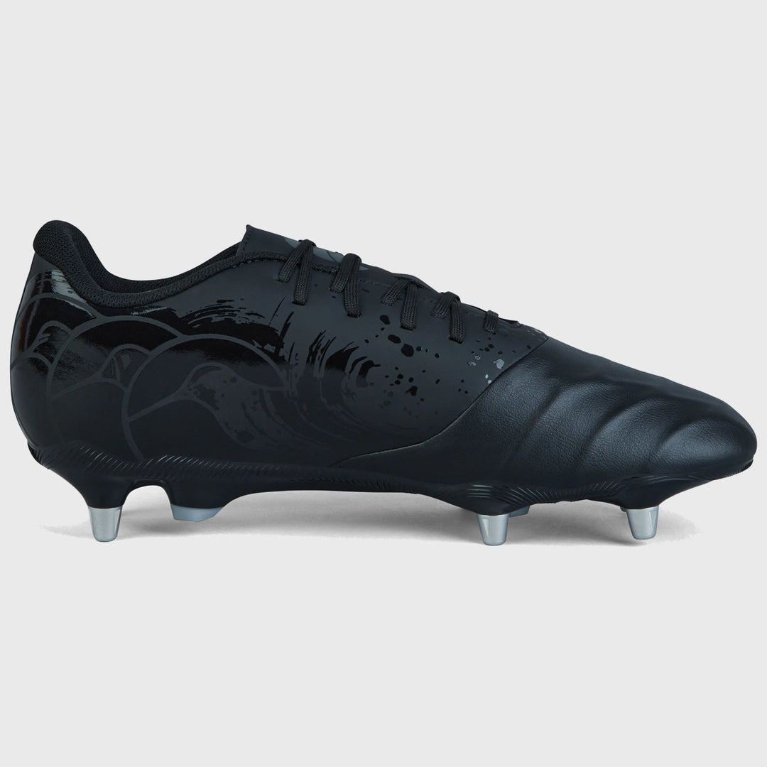 Canterbury Phoenix Genesis Team SG Rugby Boots Black/Silver - Rugbystuff.com