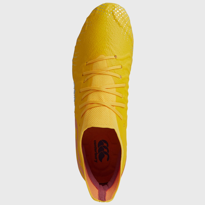 Canterbury Speed Infinite Elite FG Rugby Boots Amber Yellow - Rugbystuff.com