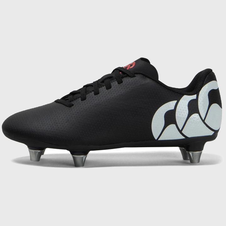 Canterbury Speed Raze SG Junior Rugby Boots Black/White - Rugbystuff.com