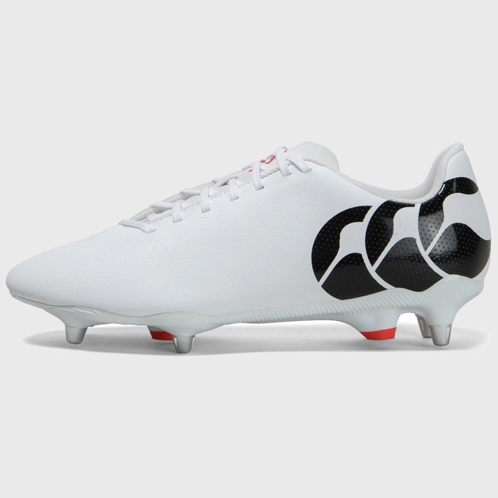 Canterbury Speed Raze SG Rugby Boots White/Black - Rugbystuff.com