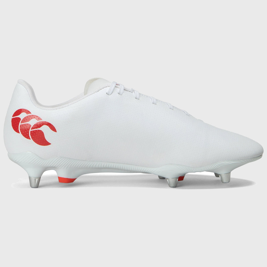 Canterbury Speed Raze SG Rugby Boots White/Black - Rugbystuff.com