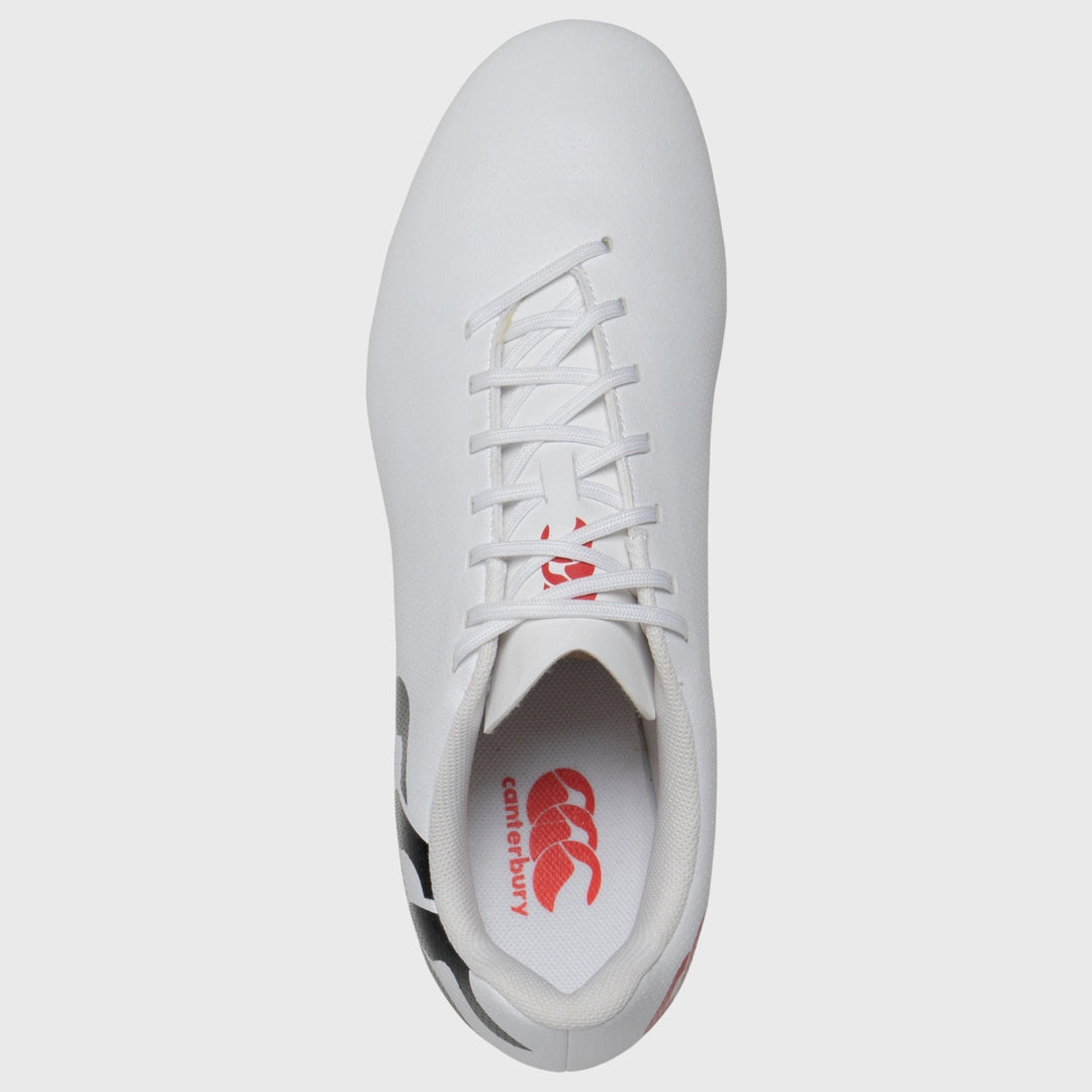 Canterbury Speed Raze SG Rugby Boots White/Black - Rugbystuff.com