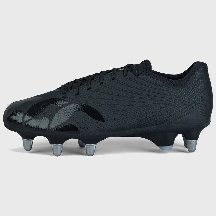 Canterbury Stampede Groundbreak Pro SG Rugby Boots Black/Silver - Rugbystuff.com