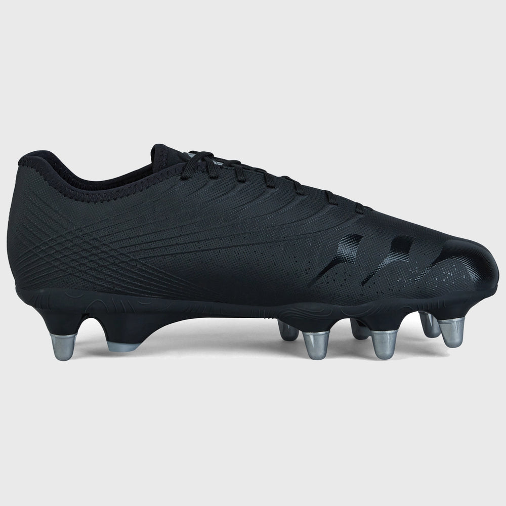 Canterbury Stampede Groundbreak Pro SG Rugby Boots Black/Silver - Rugbystuff.com