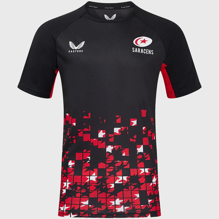 Castore Saracens Rugby Matchday Tee Black - Rugbystuff.com