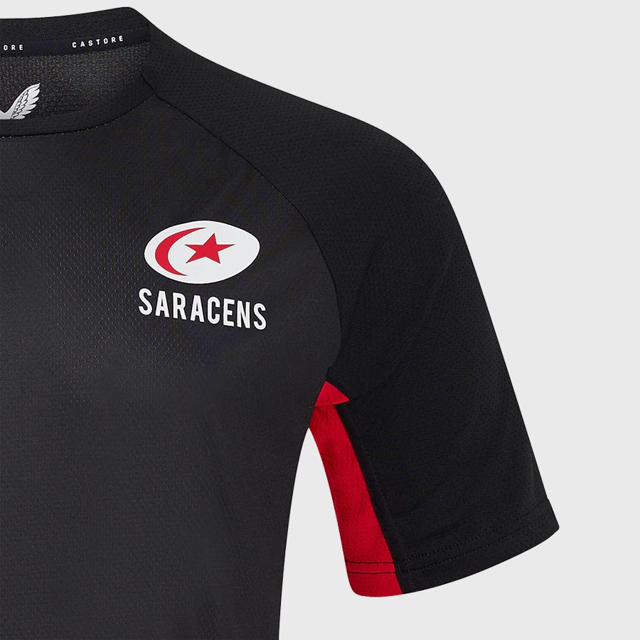 Castore Saracens Rugby Matchday Tee Black - Rugbystuff.com