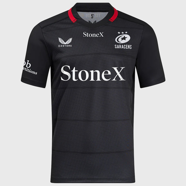 Castore Saracens Kid's Home Replica Rugby Shirt 2024/25 - Rugbystuff.com