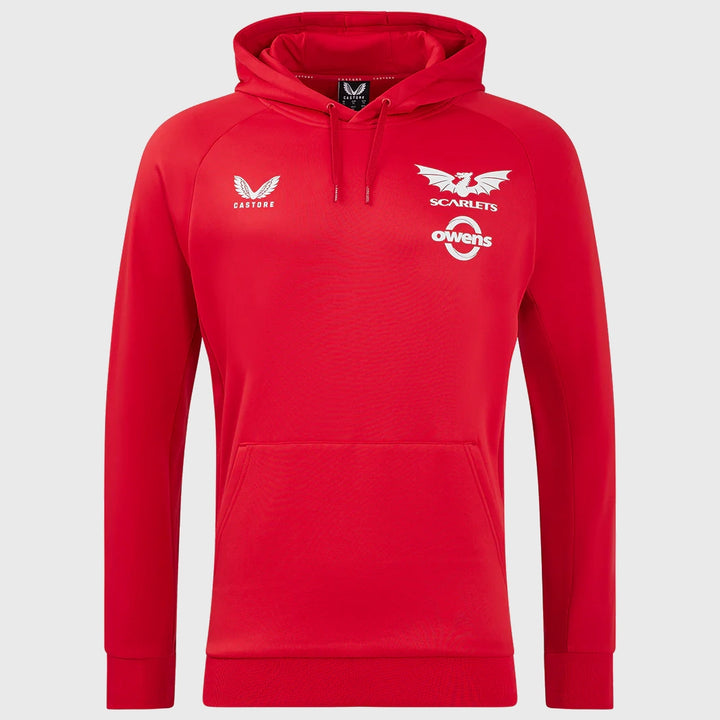 Castore Scarlets Rugby Hoody Red - Rugbystuff.com