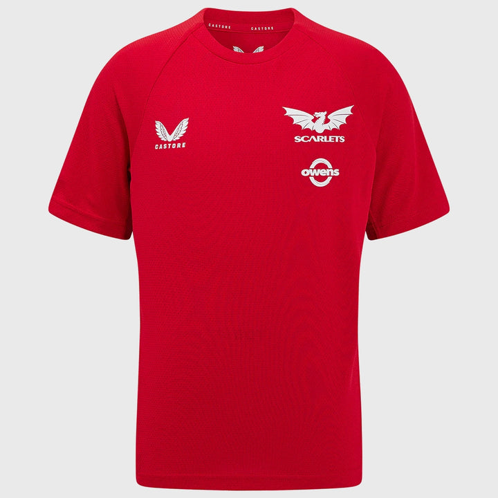 Castore Scarlets Rugby Training Tee Red - Rugbystuff.com