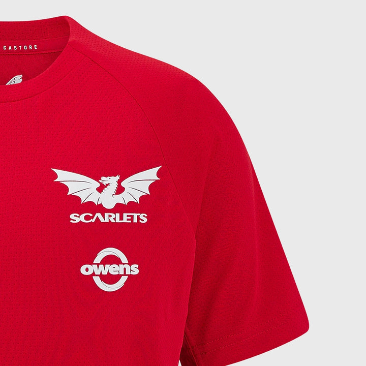 Castore Scarlets Rugby Training Tee Red - Rugbystuff.com